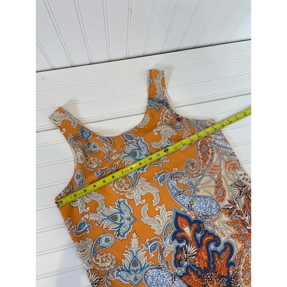 Lila Rose Dress Scoop Neck Paisley Print Mini Slip Dress Lightweight Size 2 - Picture 3 of 7